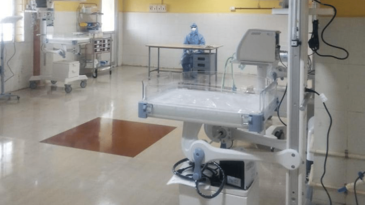 The Intensive Care Unit at the designated Covid-19 hospital in Kodagu. DH Photo