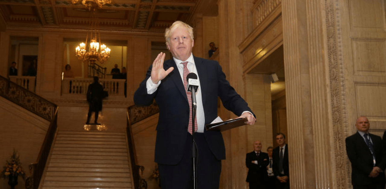 Johnson will also meet Ireland's new prime minister Micheál Martin for the first time since the formation of a new Irish coalition government in June. Credit: Reuters Photo