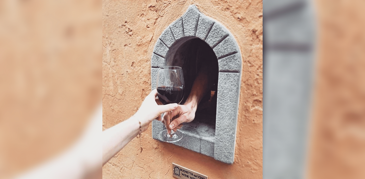 A Florentine wine window. Credit: Instagram Photo (@buchettedelvino)