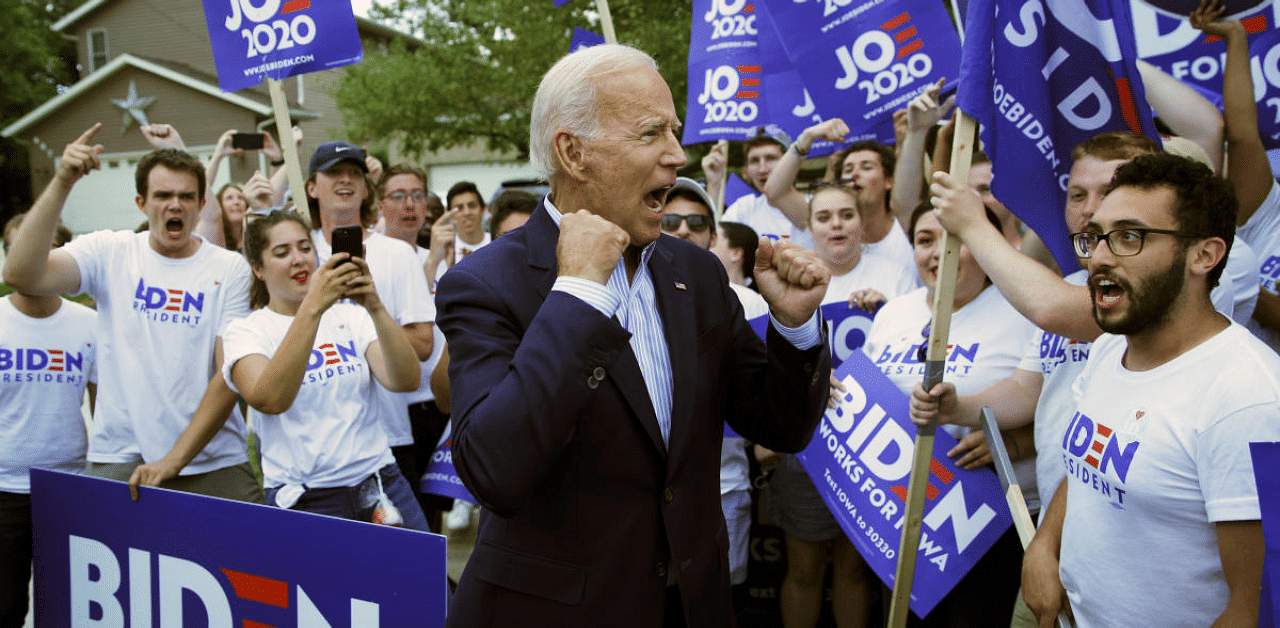 Biden's hard-won experience and signature empathy form the core of the choice between him and President Donald Trump. Credit: AP Photo