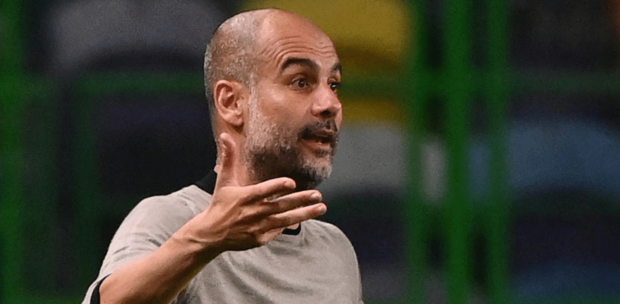 Manchester City manager Pep Guardiola reacts during the match, as play resumes behind closed doors following the outbreak of the coronavirus disease. Credit: Reuters Photo