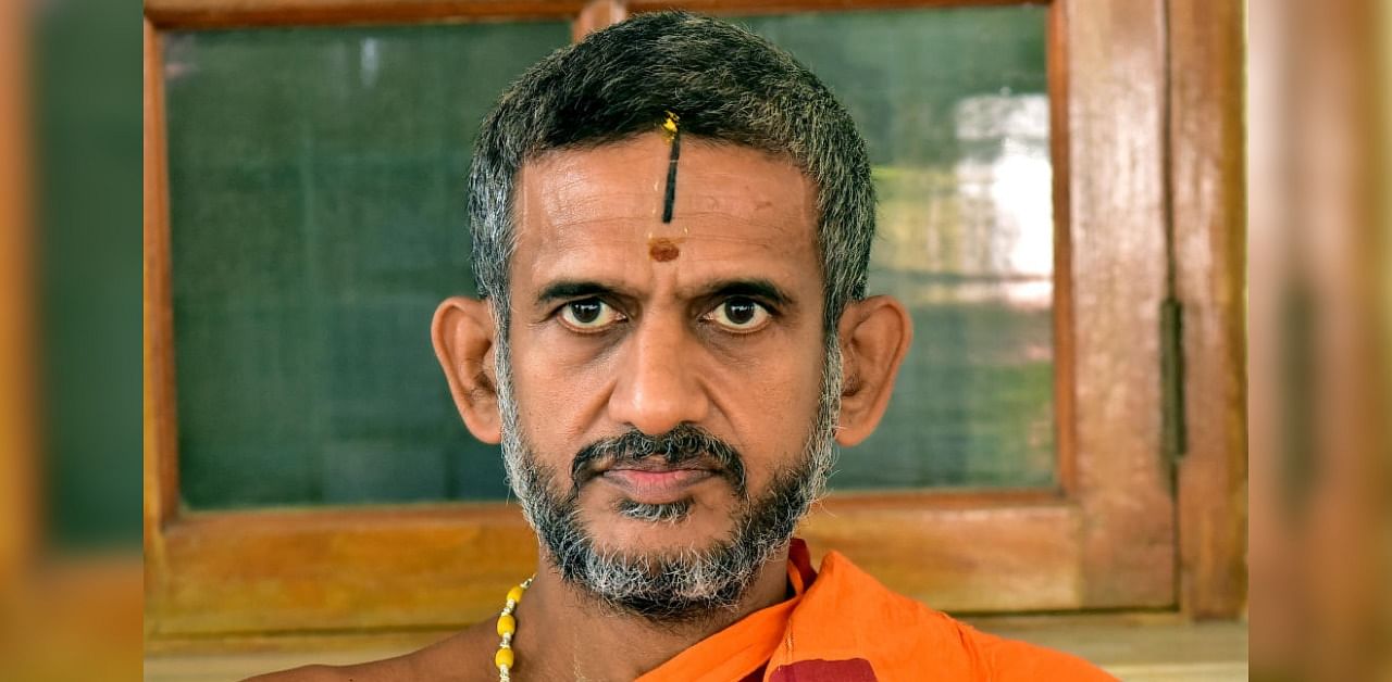 Pejawar Mutt seer Vishwaprasanna Theertha Swamiji. Credit: DH File Photo