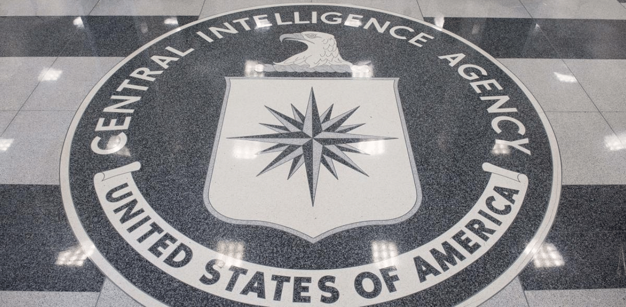 The Central Intelligence Agency (CIA) seal is displayed in the lobby of CIA Headquarters in Langley, Virginia. Credit: AFP Photo