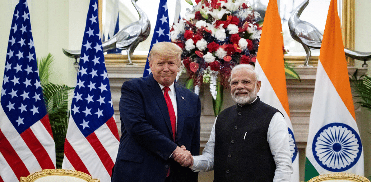The senior official noted the two leaders have also spoken side-by-side at two major events – "Howdy, Modi" in September 2019 in Houston, Texas, before a crowd of over 55,000 and again at "Namaste, Trump" in February 2020 in Ahmedabad, Gujarat, to address a crowd of 110,000 people. Credit: Reuters Photo