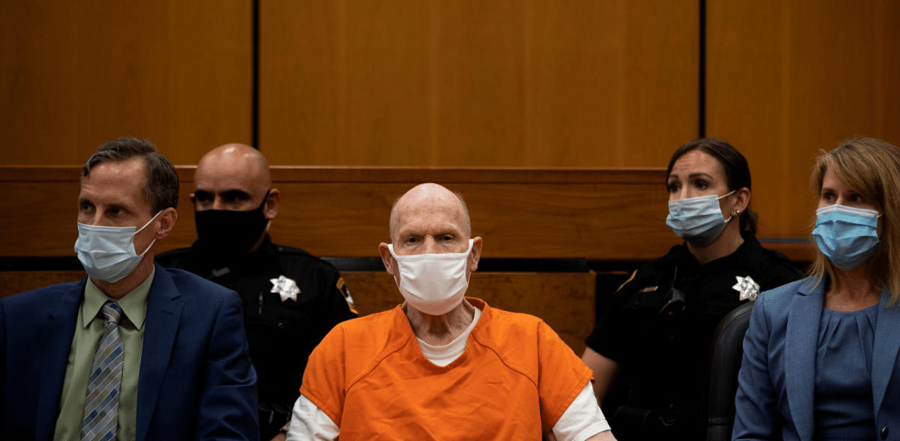 Joseph James DeAngelo, known as the Golden State Killer, looks away from the podium as people who DeAngelo victimized make their statements on the first day of victim impact statements at the Gordon D. Schaber Sacramento County Courthouse in Sacramento, California, US. Credit: Reuters Photo