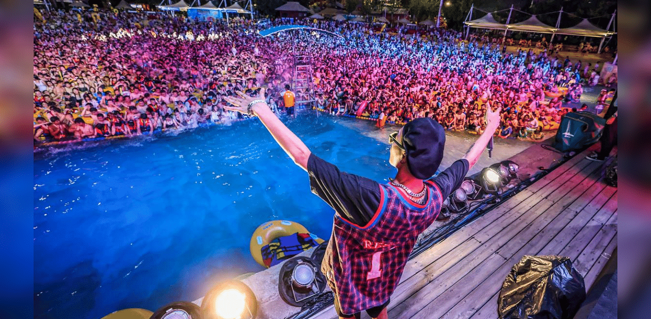 The Wuhan Maya Beach Water Park reopened in late June, and the crowds have picked up this month. Credit: AFP Photo