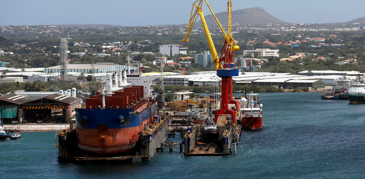 A crude oil tanker is docked at Isla Oil Refinery PDVSA terminal in Willemstad on the island of Curacao. Credit: Reuters Photo