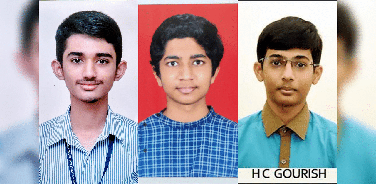 From L-R: Arnav Aiyappa,  Shashank P, H C Gaurish. Credit: DH