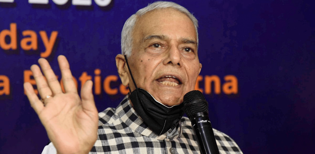 Yashwant Sinha said that it was an "irony" that political activities have been put on hold for now owing to the rise in number of coronavirus cases, but nothing was being done to delay the elections. Credit: PTI Photo