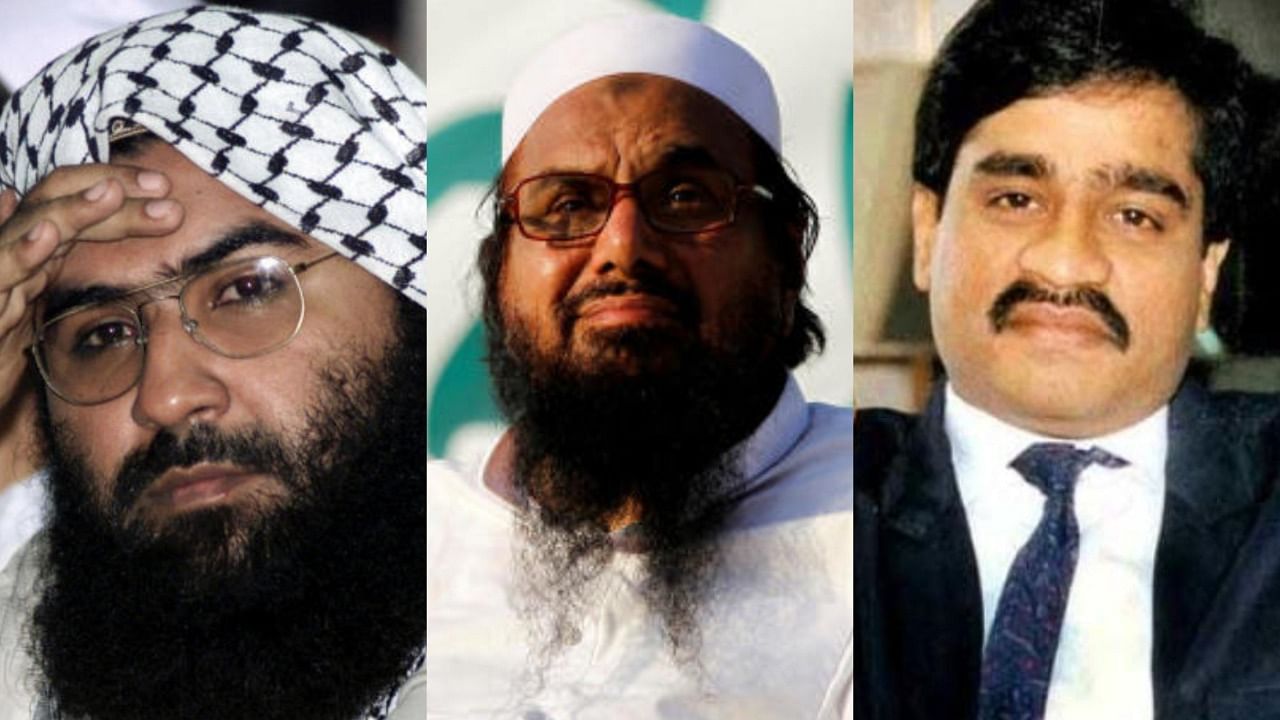 Masood Azhar, Hafiz Saeed and Dawood Ibrahim. Credit: Reuters and PTI Photo