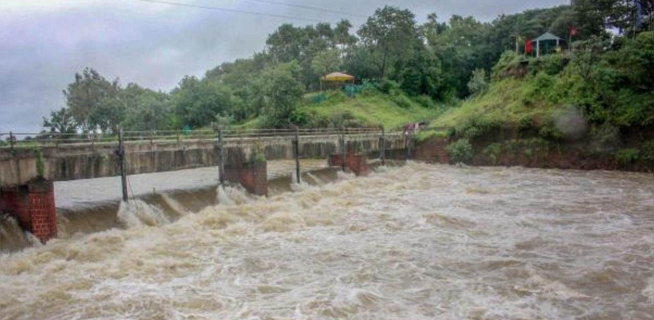 Water overflows due to heavy rains in Bhopal. Credit: PTI