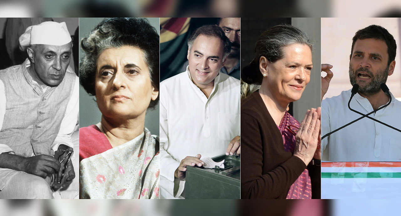 Jawaharlal Nehru, Indira Gandhi, Rajiv Gandhi, Sonia Gandhi and Rahul Gandhi have headed the party for the majority of the period since independence. Credit: AFP Photos