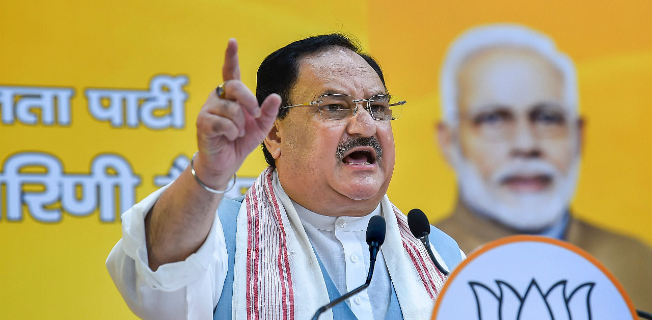 BJP president J P Nadda. Credit: PTI Photo