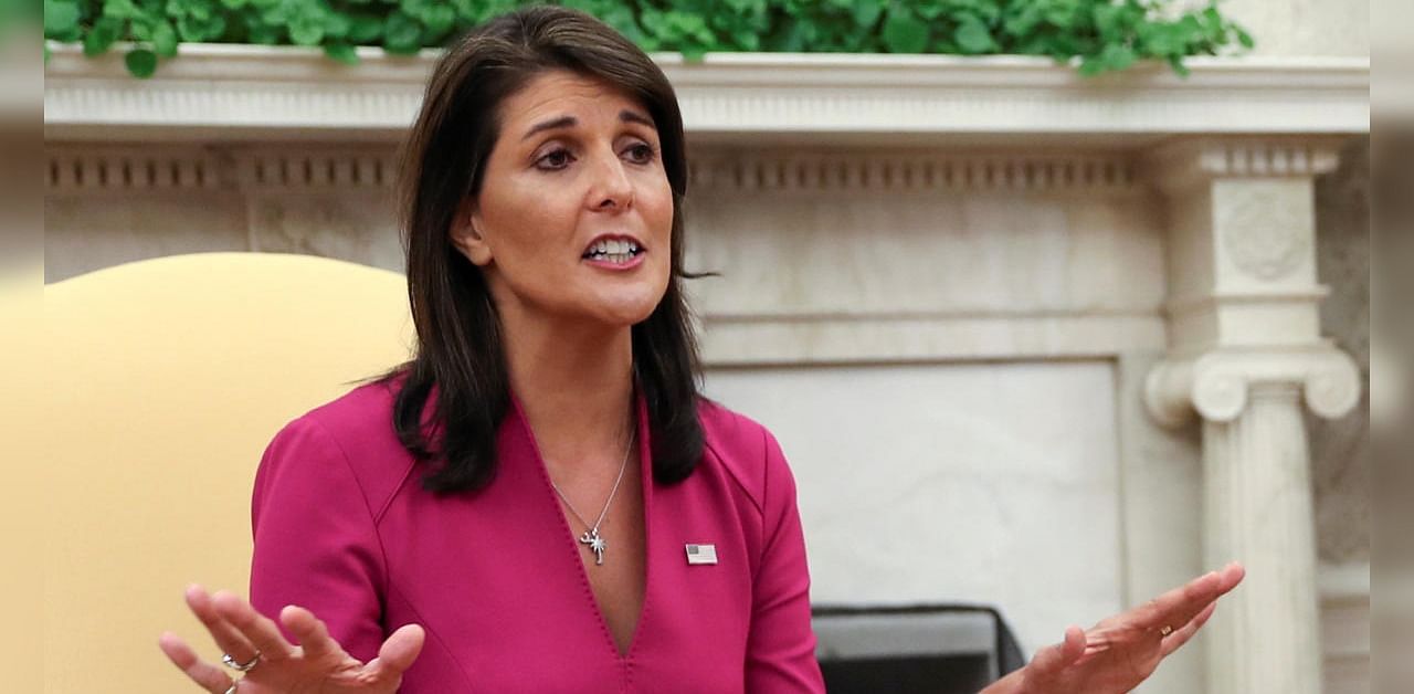 Nikki Haley will be among the star speakers on the first day of the Republican National Convention which begins on Monday. Credits: Reuters