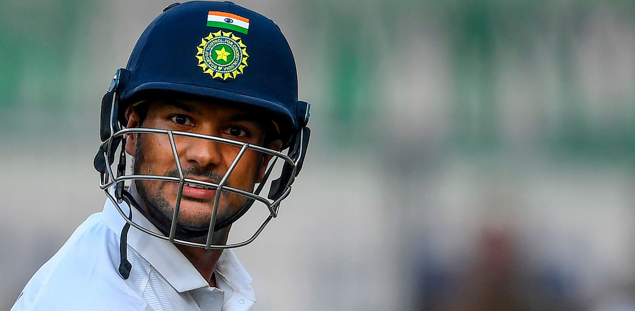 Indian cricketer Mayank Agarwal. Credit: AFP Photo