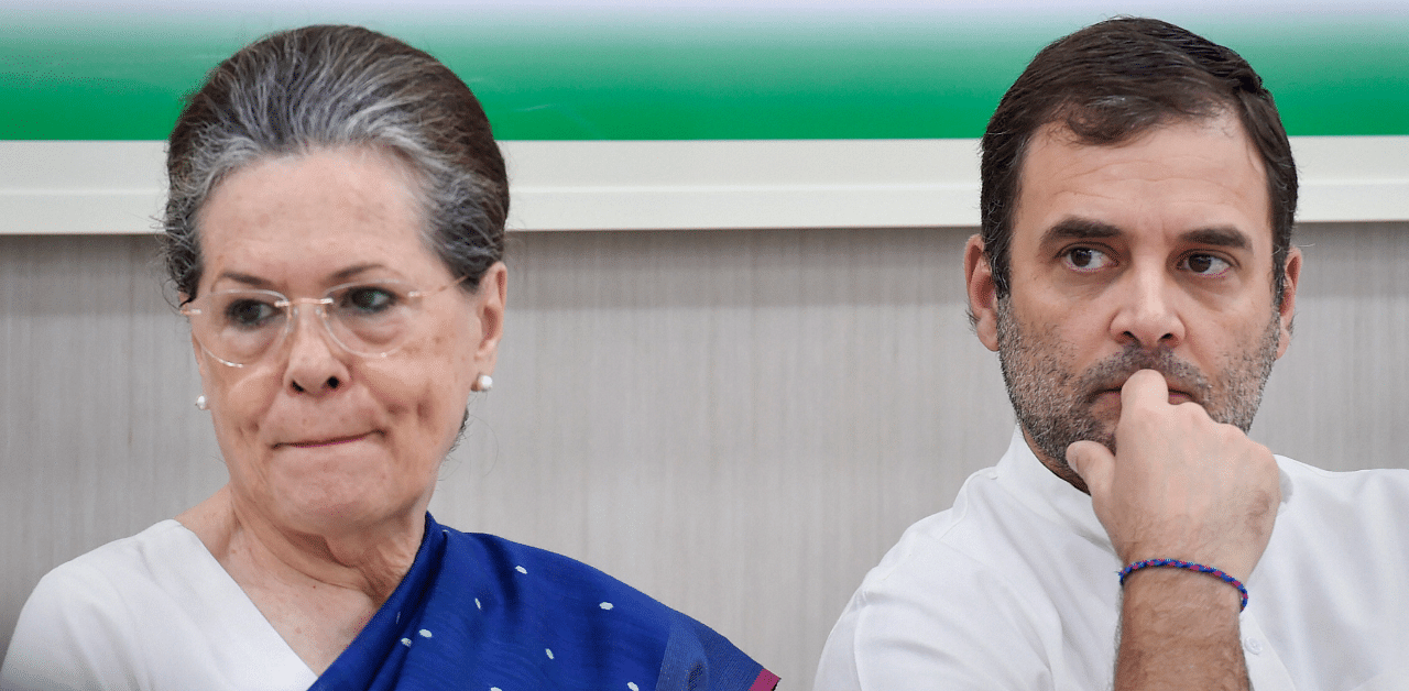 Congress President Sonia Gandhi and leader Rahul Gandhi. Credit: PTI Photo