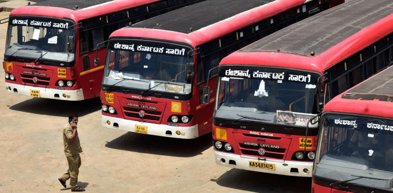 State-owned KSRTC, NEKRTC and NWKRTC are ready to operate bus services,  Deputy Chief Minister Laxman Savadi said. Credit: DH Photo