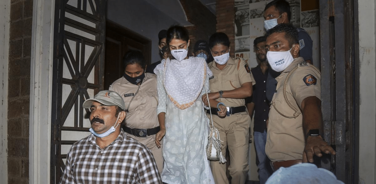 Rhea, 28, has been grilled twice in this case by the ED and her statement recorded under the Prevention of Money Laundering Act (PMLA). Credit: AFP Photo