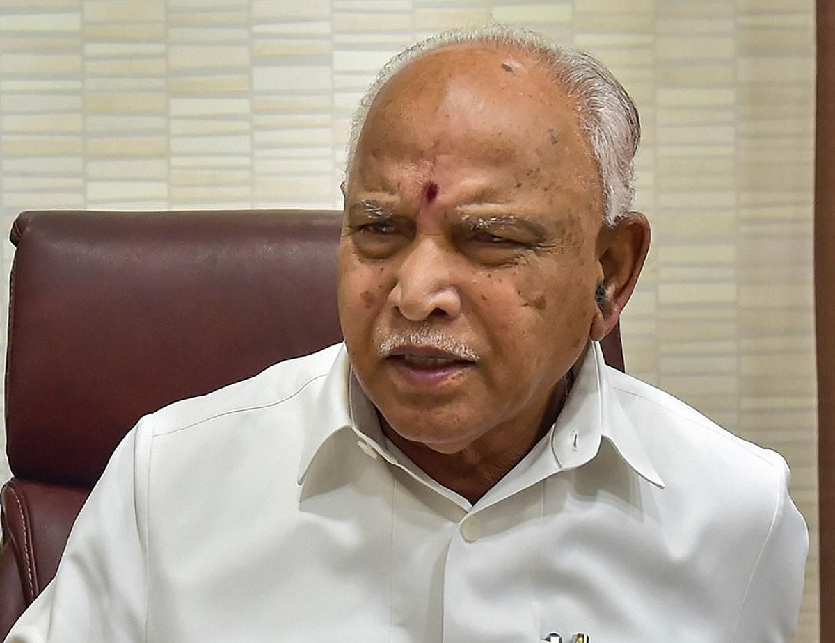 Karnataka Chief Minister B S Yediyurappa.