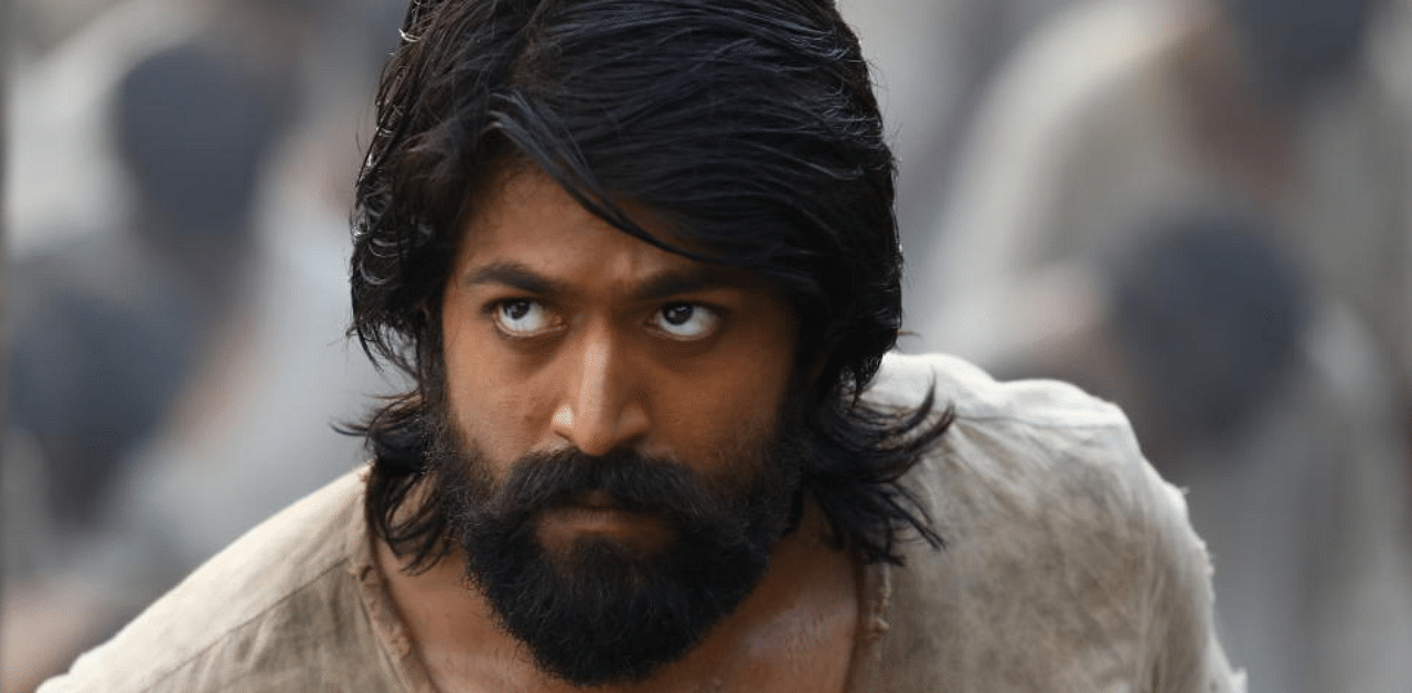 Actor Yash in a still from 'KGF'