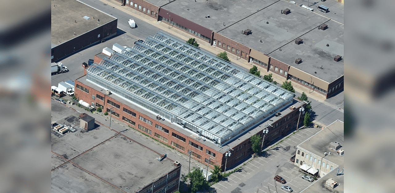World's biggest rooftop greenhouse in Montreal, Lufa Farms. Credit: Wikipedia