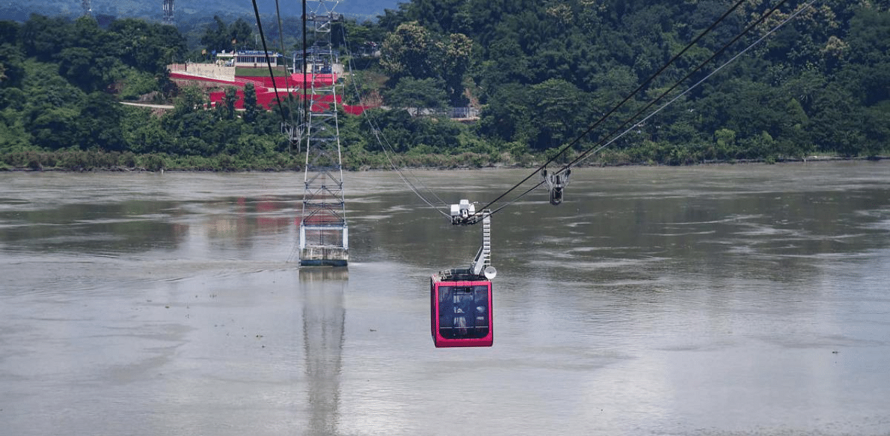 Since its launch on Monday, a total of 648 trips have been made between the northern and southern banks of Brahmaputra in Guwahati. Credit: PTI Photo