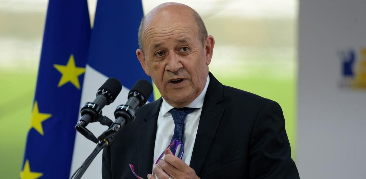 France's foreign minister Jean-Yves Le Drian said he was bemused by Russia not taking a transparent approach over the possible poisoning of opponent Alexei Navalny. Credits: AFP