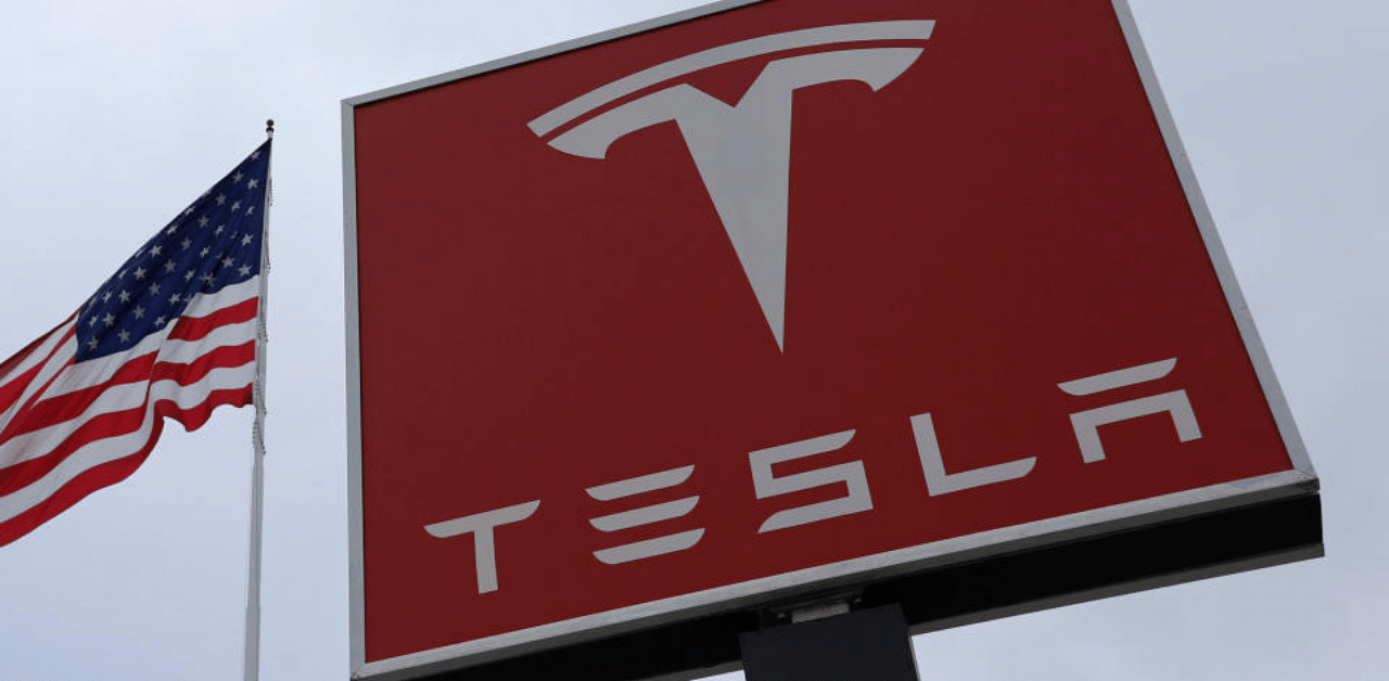 Tesla logo. Credit: Reuters