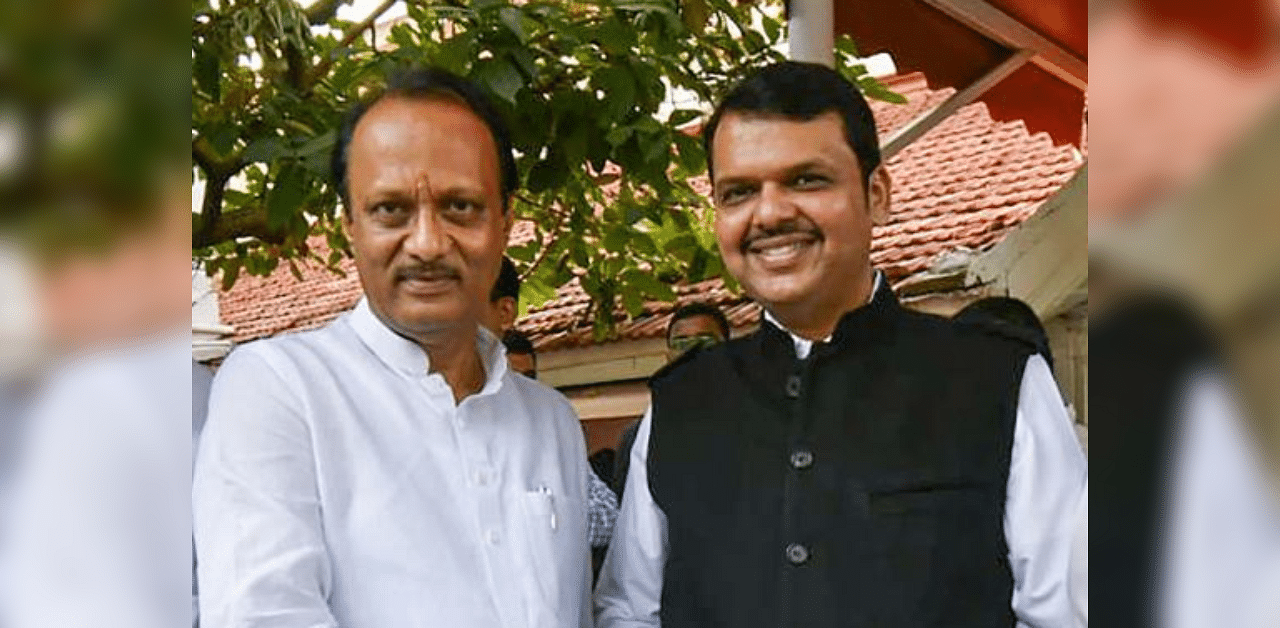 The two had famously come together on November 23 last year when Fadnavis was sworn in as chief minister and Pawar as his deputy in a hush-hush early morning ceremony. Credit: PTI File Photo
