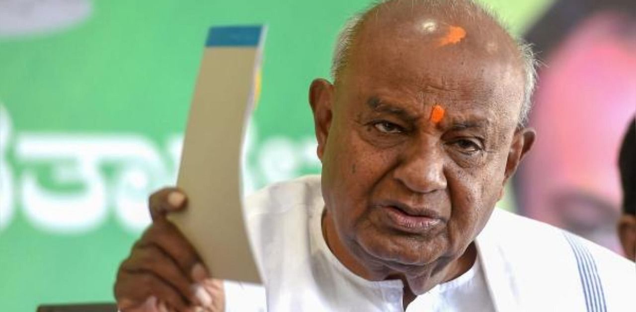 Former Prime Minister and JD(S) chief HD Deve Gowda. Credit: PTI Photo