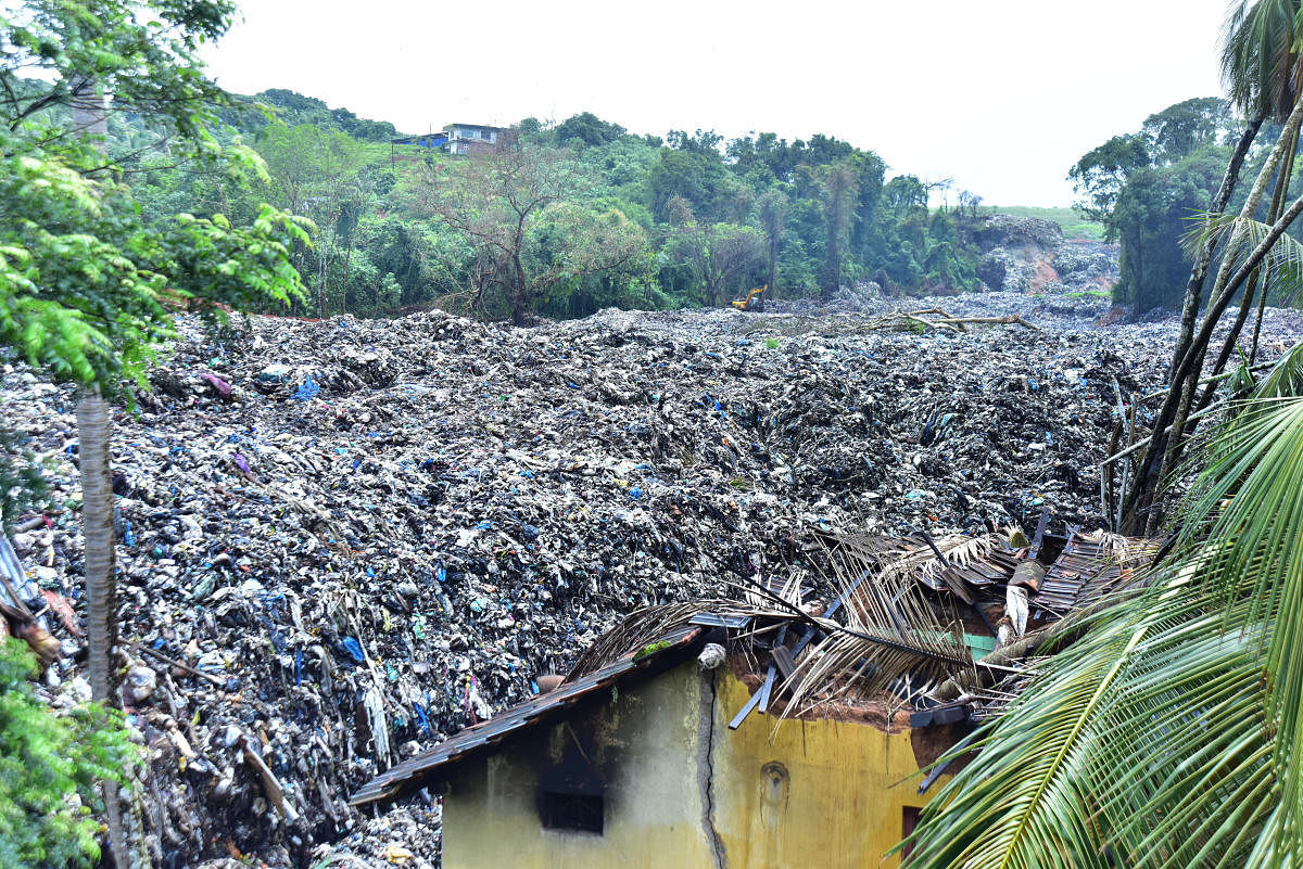 A file photo of garbage slide at Pacchanady.