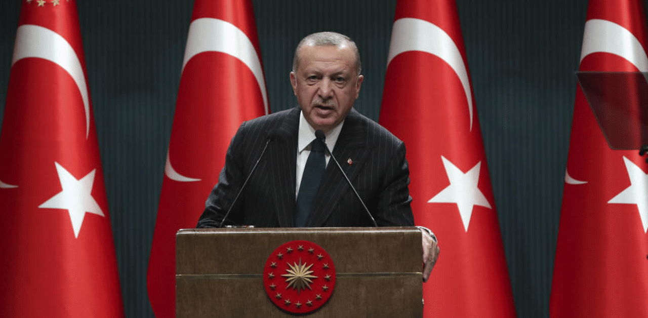 Turkey's President Recep Tayyip Erdogan. Credit: AP