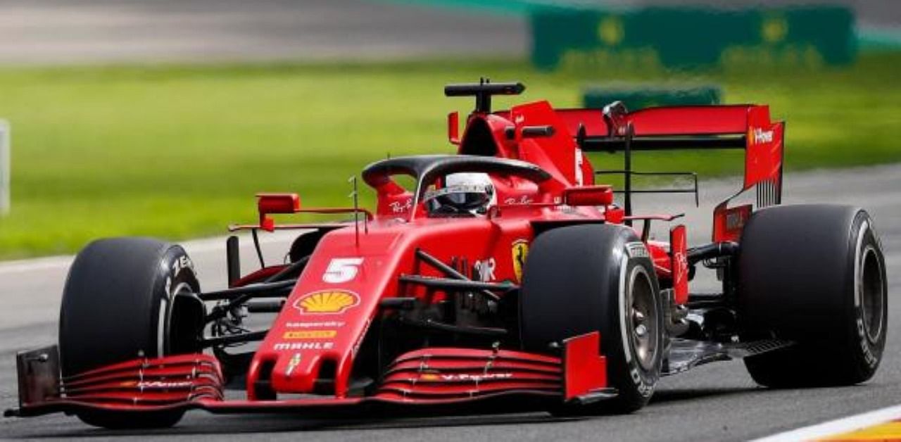 2020 Ferrari's Sebastian Vettel in action during the race. Credit: Reuters