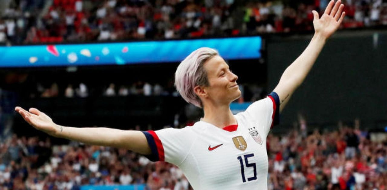 Soccer star Megan Rapinoe, along with others has called for real investments to end police violence and gun violence in Black and brown communities. Credit: Reuters Photo