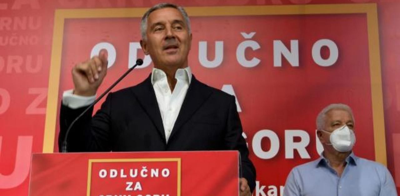 Montenegro's President Milo Djukanovic, leader of the Democratic Party of Socialists (DPS). Credit: AFP