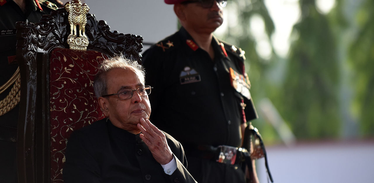 It will also give the "inside story" of the issues that hit the headlines between 2012 and 2017 when Pranab Mukherjee was the President. Credit: AFP File Photo