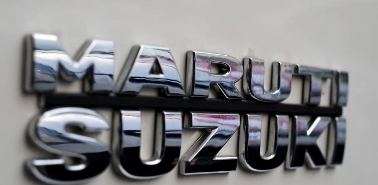  The logo of Maruti Suzuki India Limited is pictured on a car. Credits: Reuters