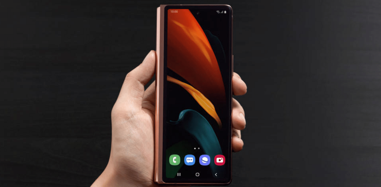 Samsung Electronics' new foldable smartphone Galaxy Z Fold 2 is seen in this handout picture provided by Samsung Electronics. Credit: Reuters