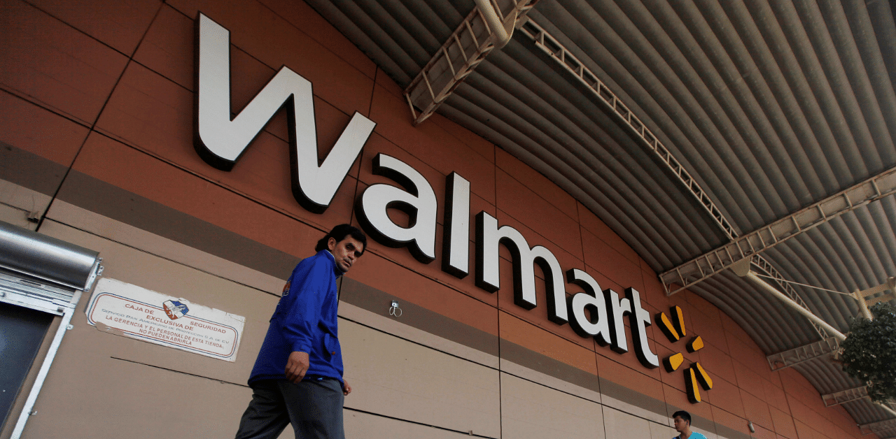 Shoppers walk from a Walmart store in Mexico City. Credit: Reuters Photo
