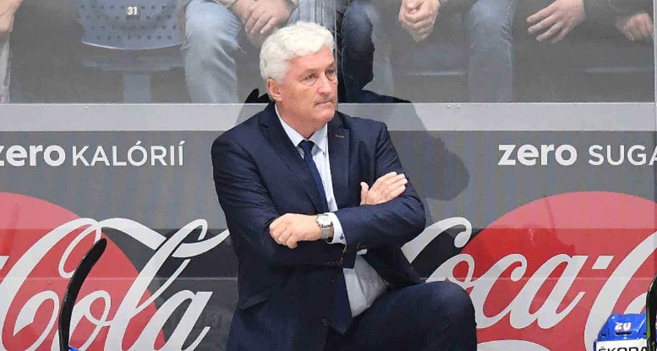 This file photo taken on May 26, 2019 shows Czech Republic's coach Milos Riha following the action from the sidelines during the IIHF Men's Ice Hockey World Championships bronze medal match between Russia and Czech Republic in Bratislava. - Czech Republic national ice-hockey team coach Milos Riha has died aged 61, the Czech Ice-Hockey Association (CSLH) said on Tuesday, September 1, 2020. Credit: AFP