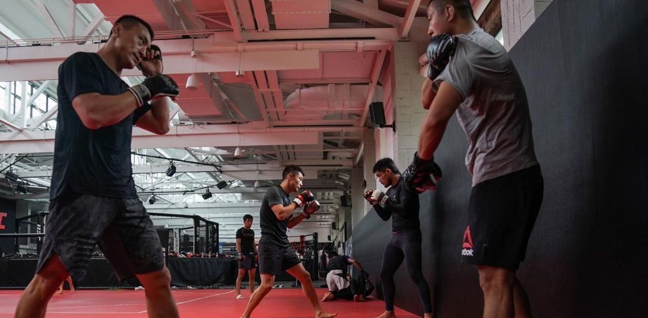 A training session for the Ultimate Fighting Championship (UFC). Credits: AFP