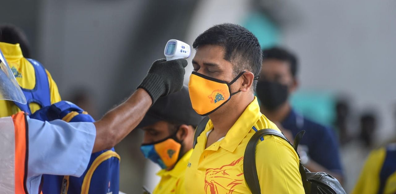 Skipper MS Dhoni and other CSK players, except for the Covid-19 afflicted duo, will start training from Friday. Credit: PTI Photo