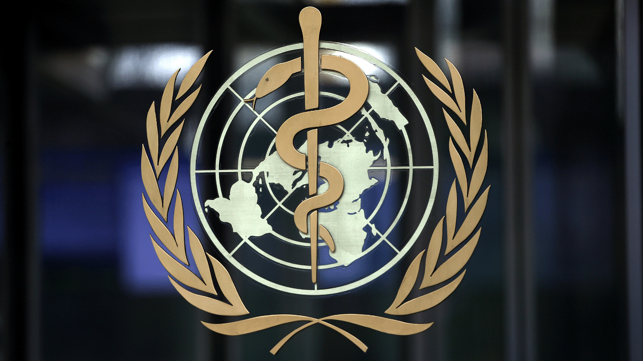  A logo is pictured on the headquarters of the World Health Orgnaization (WHO). Credits: Reuters Photo