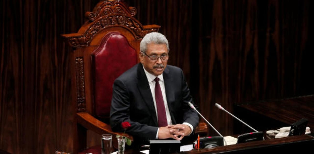Sri Lanka's President Gotabaya Rajapaksa. Credit: Reuters