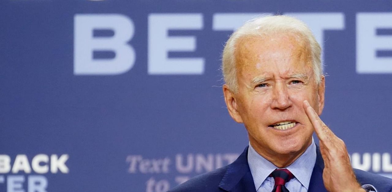 Democratic US presidential nominee and former Vice President Joe Biden. Credits: Reuters