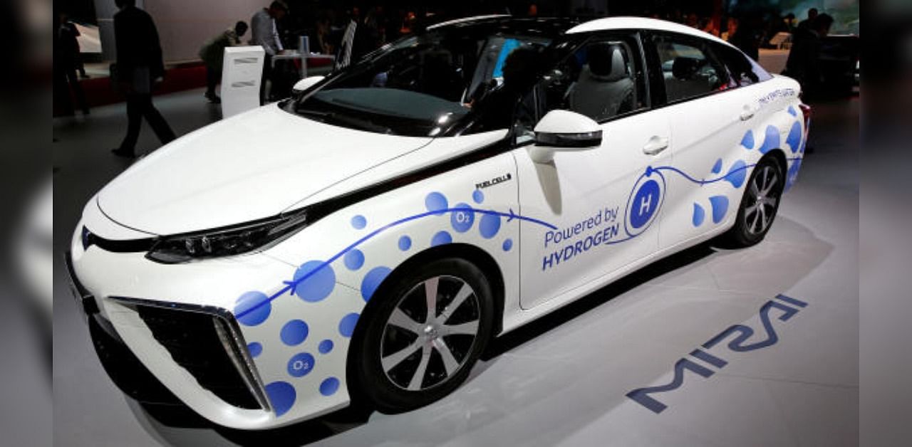 The Toyota Mirai, an hydrogen fuel cell vehicle. Credit: Reuters