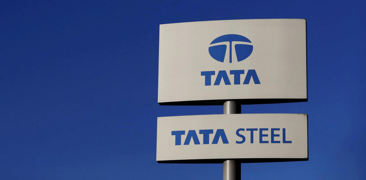 A company logo is seen outside the Tata steelworks. credit: Reuters