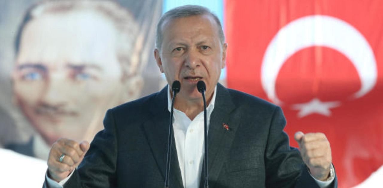 Turkish President Tayyip Erdogan delivers a speech during a ceremony in Ankara, Turkey. Credit: Reuters