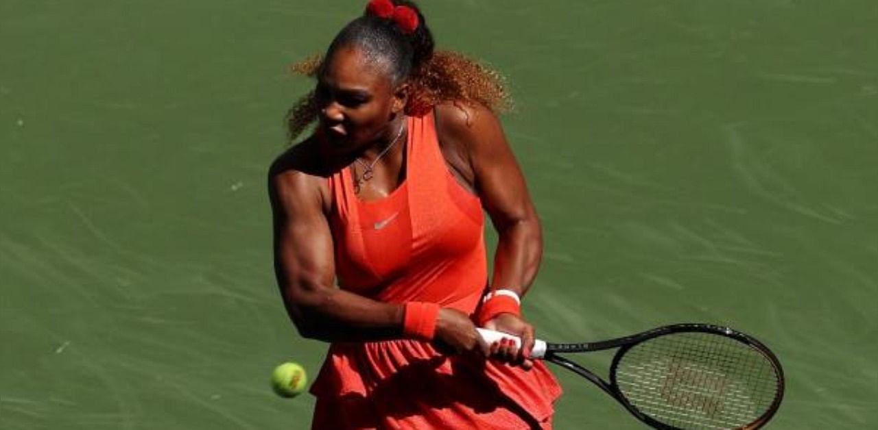 Serena Williams of the United States returns a shot during her Womenâ€™s Singles third round match against Sloane Stephens of the United States on Day Six of the 2020 US Open. Credit: AFP Photo