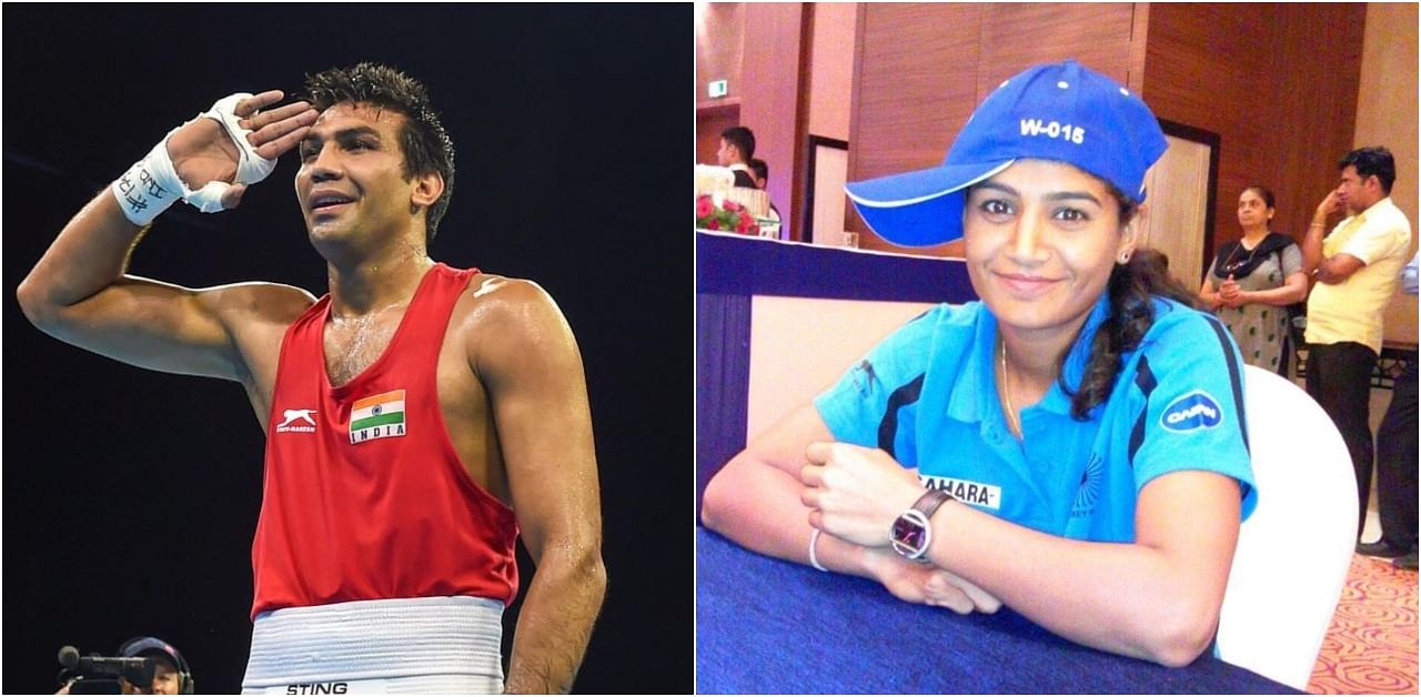 Boxer Manoj Kumar and hockey player Poonam Rani. 